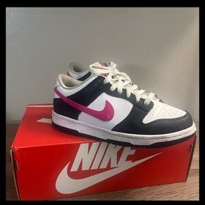 Nike White, Blue and Pink Dunks